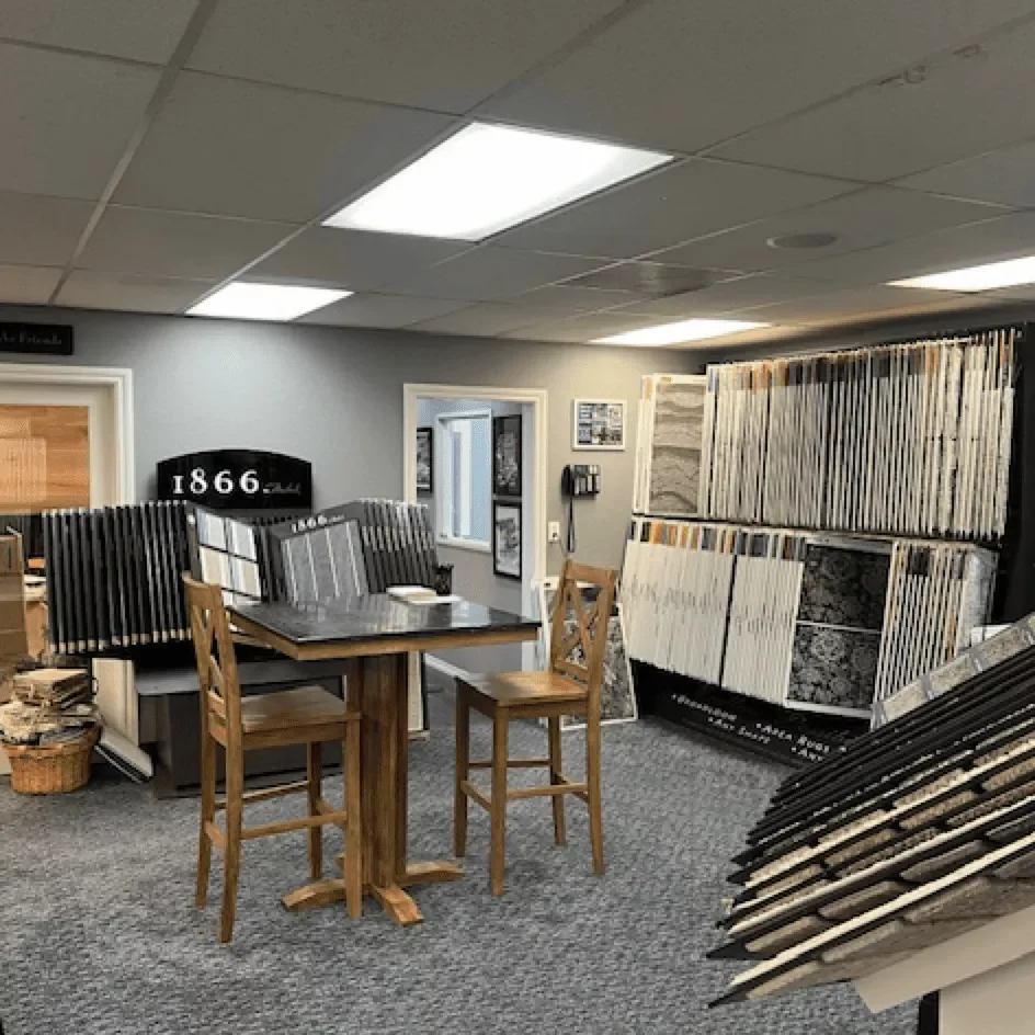 Flooring samples at showroom | California Cushion & Carpet